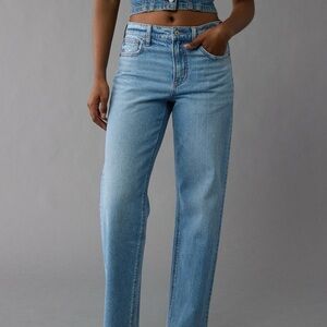 American Eagle Outfitters Light Blue Straight Leg Jeans